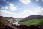 Burgruine Hinterburg mit Neckarschleife Panorama