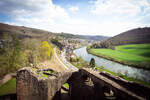 Burgruine Hinterburg mit Neckarschleife Panorama