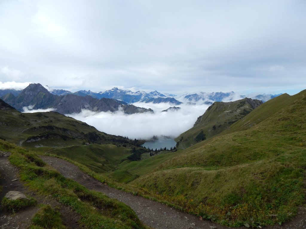 Oberallgäu : Nebelhorn Mittelstation zum Laufacher Eck über Großer Seekopf, Kleiner Seekopf und Schoch