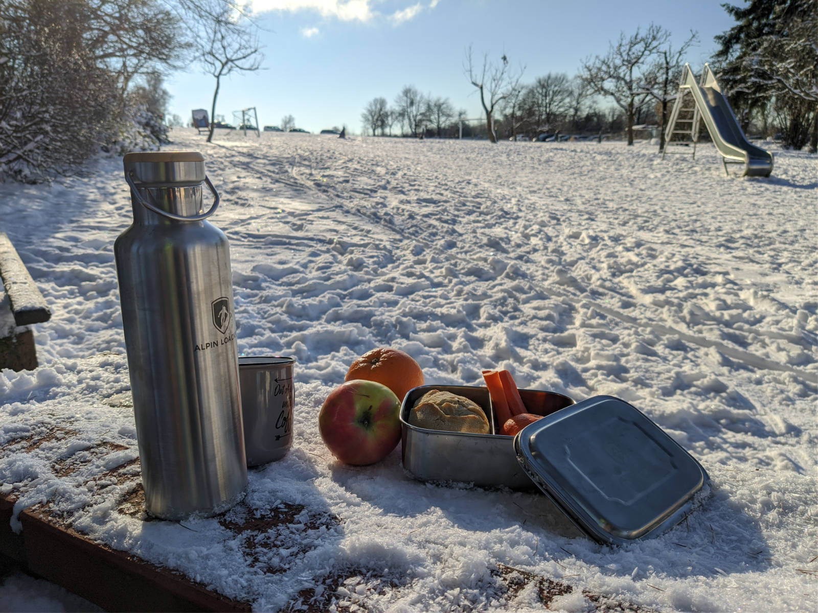 ALPIN LOACKER Edelstahl Lunchbox und Edelstahl Thermosflasche